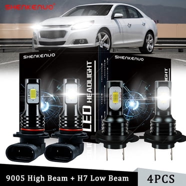 4x For Chevy Malibu 2013 2014 2015 H7 H11 LED Headlight Bulbs Combo