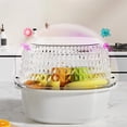 thumbnail image 4 of Kitchen Organizer Basket Food Safe Plastic Drainer Space Saving Storage Container For Vegetables Utensils Sturdy Easy Clean Multi Purpose Use, 4 of 5