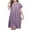 #0019-Purple, variant on Ailaofu Womens Terry Home Cloth Bathrobe Short Sleeve Tie Waist Spa Hotel Dressing Gown Short Soft Plush Robes