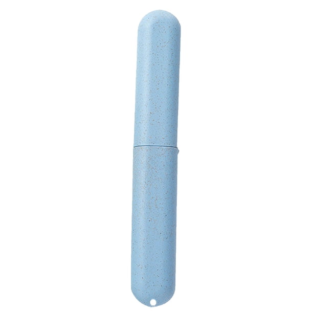 Injueey Caja de cepillo de de viaje de paja, caja de almacenamiento de soporte de viaje de paja para cepillo de transpirable Juegos de accesorios de baño Azul