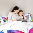 thumbnail image 5 of Homewish Chic Butterflies Bedding Comforter Set,Watercolor Ink Painting Twin Comforter Sets,Colorful Flying Animal Bedding Set For Girls Kids,Microfiber Bedroom Decor,2-Piece, 5 of 8