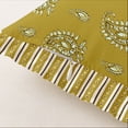 thumbnail image 4 of Premium Cotton Frill Cushion Covers - Vargottam Set of 2, 18x18 Inches, Double Printed, Paisleys Print, Durable Twill Fabric, Farmhouse Look, No Fillers, 4 of 6