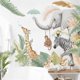 thumbnail image 2 of Rainforest Wall Decals Giraffe Elephant Monkey Zebra Wall Stickers For Bedroom Living Room Kid's Room Kindergarten, Art Window Door Cabinet Corridor W, 2 of 5