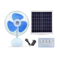 thumbnail image 1 of Ventilador MegaLuz 2 en 1 con Panel Solar 12" Blanco, 1 of 3