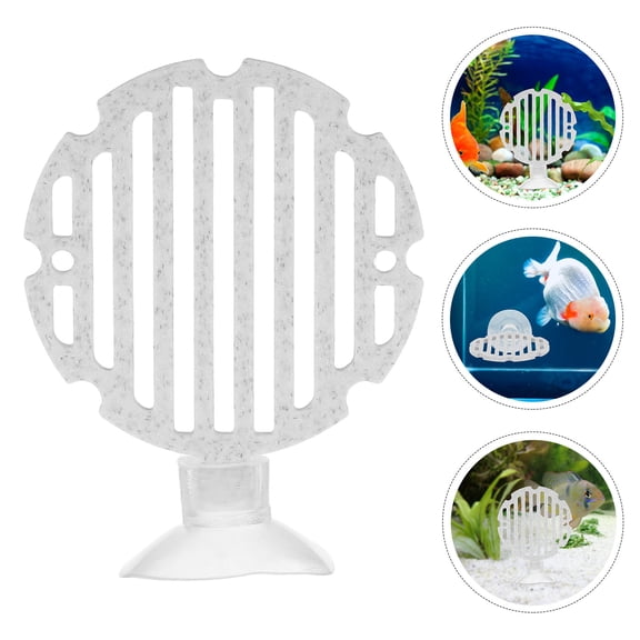 OULII White Fish Tank Rest Pad Betta Fish Accessory Small Aquarium Decoration
