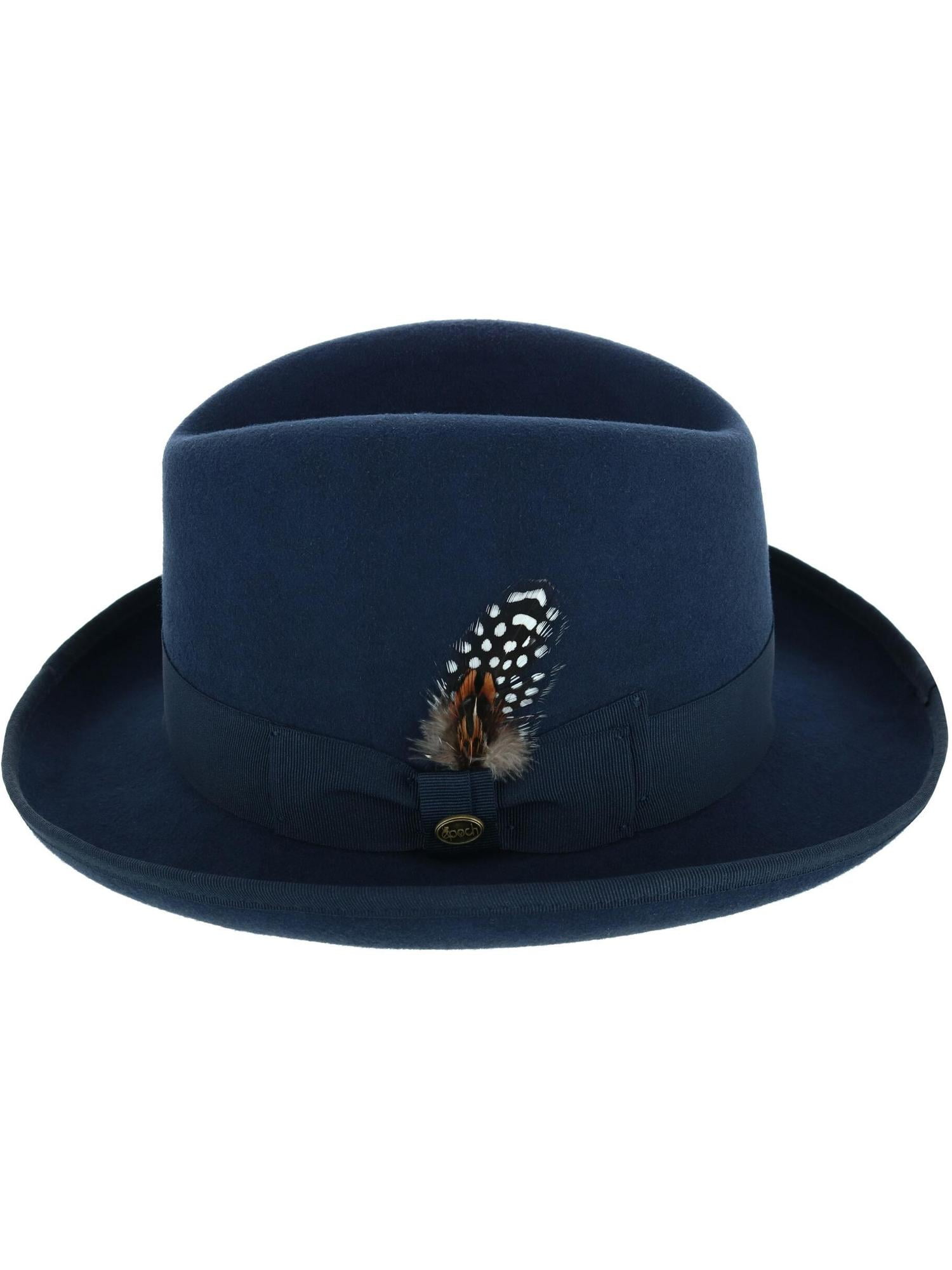 Epoch Hats Company  Wool Felt Homburg Godfather Hat with Feather (Men)