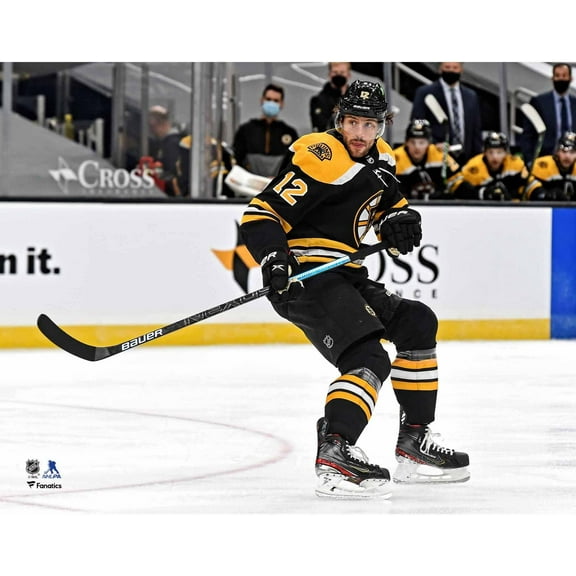 Craig Smith Boston Bruins Unsigned Black Jersey Skating vs. Philadephia Flyers Photograph