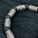 thumbnail image 4 of Pulsera para hombre Pulseras de cuentas con dijes para regalar Plata, 4 of 4
