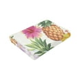 thumbnail image 6 of Kll Fleece Blanket Plush Throw Blanket Hawaiian Pineapples And Hibiscus Flowers,Soft Fuzzy Cozy Flannel Blanket For Couch Sofa Bed.(40"X30"), 6 of 9