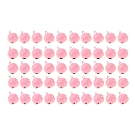 FELTECHELECTR 50 Pcs Pink Jingle Bells for Craft Supplies and Materials and