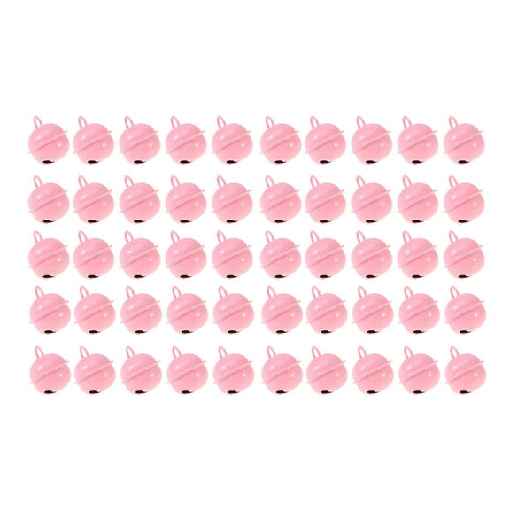 FELTECHELECTR 50 Pcs Pink Jingle Bells for Craft Supplies and Materials and