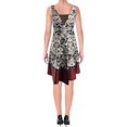thumbnail image 3 of Rachel Roy Robe Trapèze Paisley pour Femmes, Noir, 6, 3 of 3