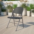 thumbnail image 2 of Flash Furniture HERCULES Series 330 lb. Capacity Black Plastic Folding Chair with Charcoal Frame, 2 of 12