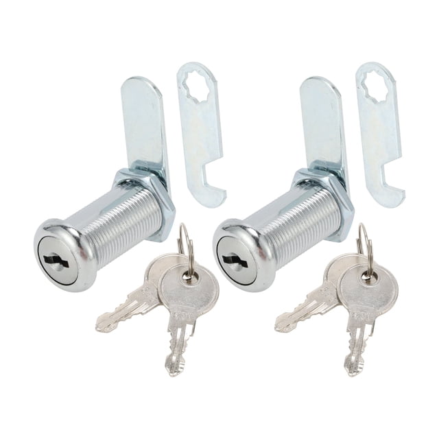 Unique Bargains Cam Locks RV Storage Lock with Keyed Alike 1-3/8 " Cylinder Fits 1-1/5 " Max Door Thickness for RV Compartment Camper Trailer Cabinet and Toolbox
