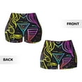 thumbnail image 6 of Yiaed Neon Bar Drinks Print Women's Athletic Shorts Running Shorts Sporty Short High Waisted Elastic Workout Shorts for Yoga Gym Running & Sports -XX-Large, 6 of 8