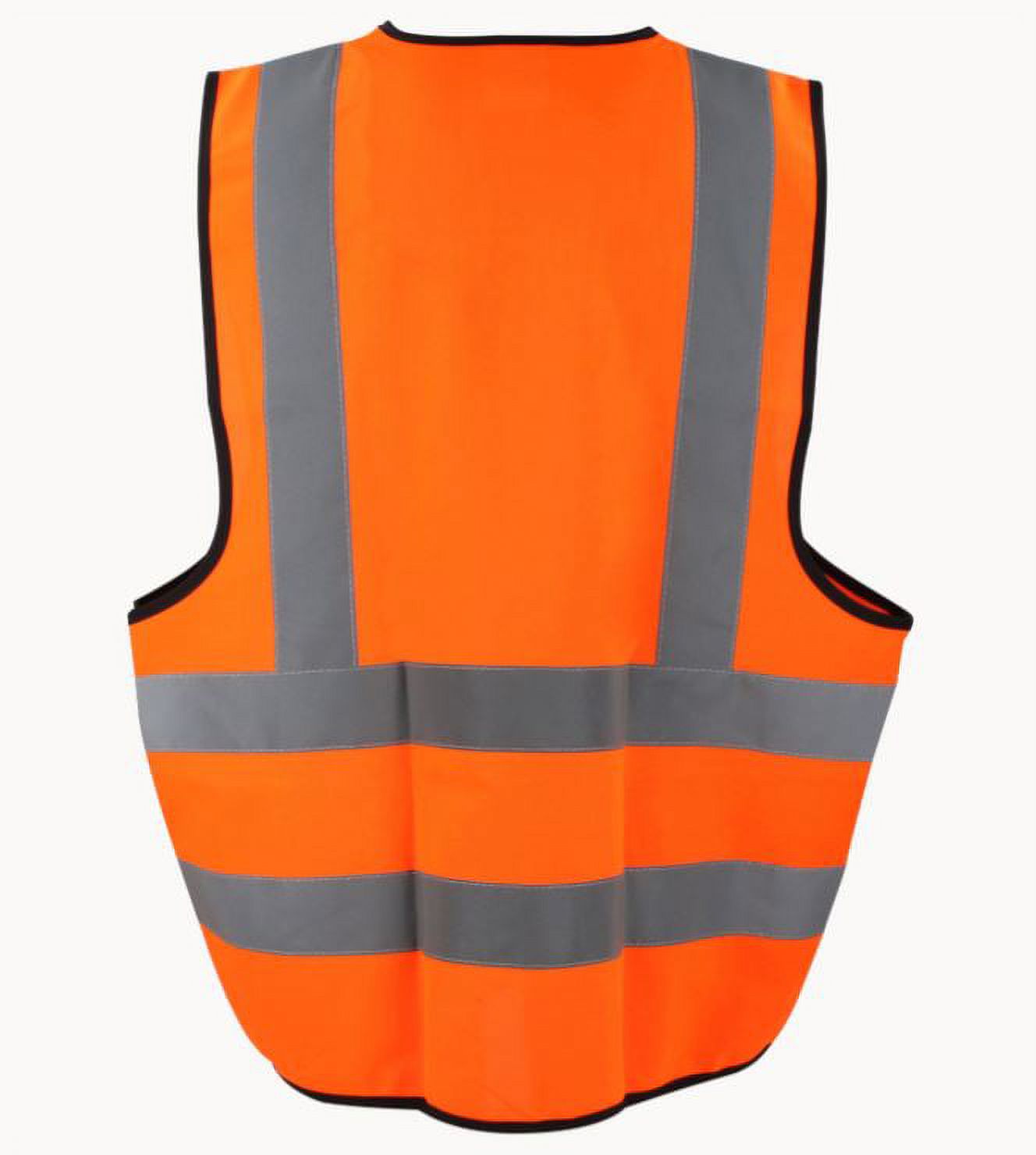 Surtek Orange Fabric Safety Vest With Reflective Bands