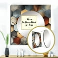 thumbnail image 3 of Designart "Hexagon Rustic Mosaic II" 0 Square Mirror For Wall Decor - Large Brown Square Mirror Printed Wall Decor - Modern Square Living Room Mirror, 3 of 5