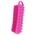 thumbnail image 1 of Exfoliante Corporal de Silicona 2 en 1 Unique Bargains Cepillo Corporal Masajeador de Cuero Cabelludo Suave para Usar en la Ducha Rosa Roja, 1 of 7
