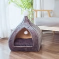 thumbnail image 3 of Cama para Gatitos, Cama para Mascotas, Nido semicerrado extraíble y Lavable para Todas Las Estaciones, cómoda Cama para Gatos, Adecuada para Perros y Gatos, M oso de fresa Electrónica, 3 of 5