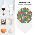 thumbnail image 5 of Leather Coasters with Heat-resistant for Drinks, Butterfly Hummingbird Flower -标题2 Octagon, 5 of 5