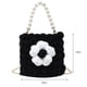 thumbnail image 1 of Bolsa DIY Hit Color Flower Ball de hombro Mujer Cadena de perlas (Negro) Ehuebsd Para Estrenar, 1 of 9