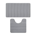 thumbnail image 1 of Juego de alfombrillas de baño de espuma viscoelástica TACILIP, prácticas para 2 piezas, suaves, cómodas, con absorción de agua, antideslizantes, gruesas, lavables a máquina, fáciles de secar., 1 of 6