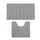 thumbnail image 1 of Juego de 2 alfombras de baño Tainini de espuma viscoelástica, suaves, gruesas y absorbentes (alfombrilla de baño en forma de U de 40 x 50 cm y alfombrilla de suelo de 40 x 60 cm)., 1 of 8