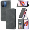 thumbnail image 5 of KAIYANG Funda de teléfono ajustada con soporte para Xiaomi Redmi 12C 4G / 11A 4G, tacto suave, ranuras para tarjetas, piel sintética, gris y multicolor, 5 of 5