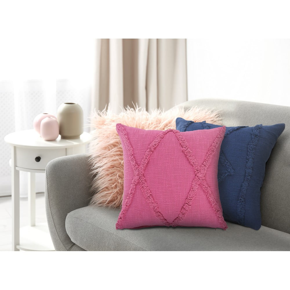 Diamante large square pillow bed- pink/tan/white – SalvageM