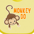 thumbnail image 4 of Inktastic Monkey Do with Monkey Boys or Girls Baby Bib, 4 of 4