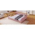 thumbnail image 5 of Newest Upholstered Daybed in Rubine, Full Size Sofa Bed with Button Tufted Headboard, Modern Linen Platform Bed for Multi-Functional Spaces, Sturdy Wood Frame, 5 of 14