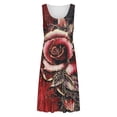 thumbnail image 4 of Vestido HUOGUO, estampado de moda para mujer, vacaciones y verano, sin mangas, 4 of 5