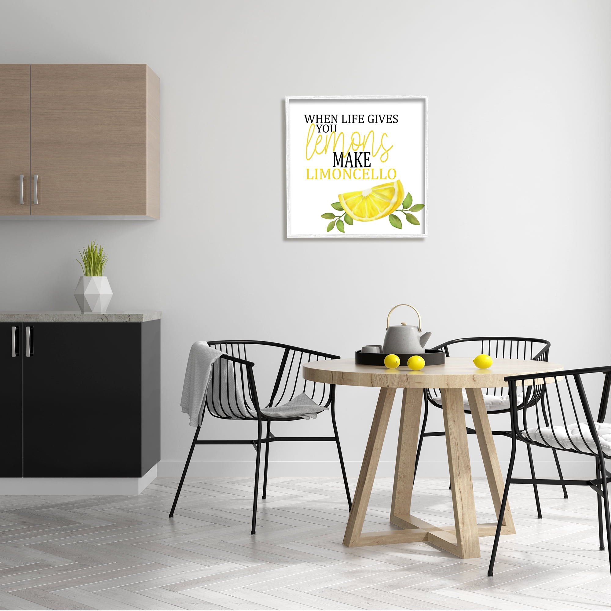 Stupell Industries Funny Lemons to Limoncello Food & Beverage Painting White Framed Art Print Wall Art, 24 x 24