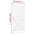 thumbnail image 3 of vidaXL NARVIK 37.4"x82.7" Solid Pine Wood Sliding Barn Door, Natural Brown, No Hardware Kits, 3 of 9