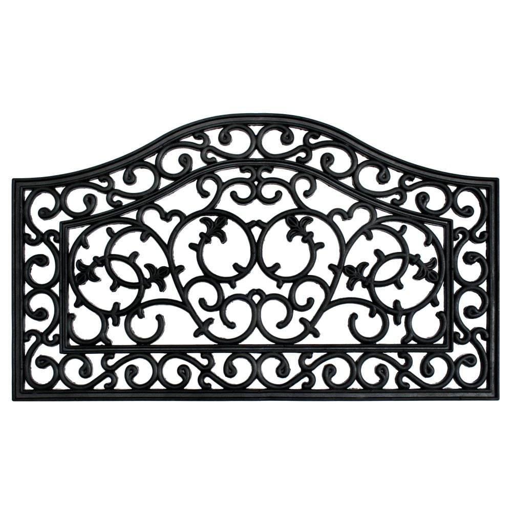 RugSmith Moulded Rubber Trellis Rectangle Outdoor Doormat, 18' x 30'