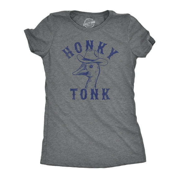 Womens Funny T Shirts Honky Tonk Sarcastic Goose Graphic Novelty Tee for Ladies Womens Graphic Tees