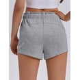 thumbnail image 4 of Pinspark Women's Air Cotton Active Shorts Athletic Running Shorts Breathable Comfort Stretch Adjustable Waist with Side Pockets, 4 of 6