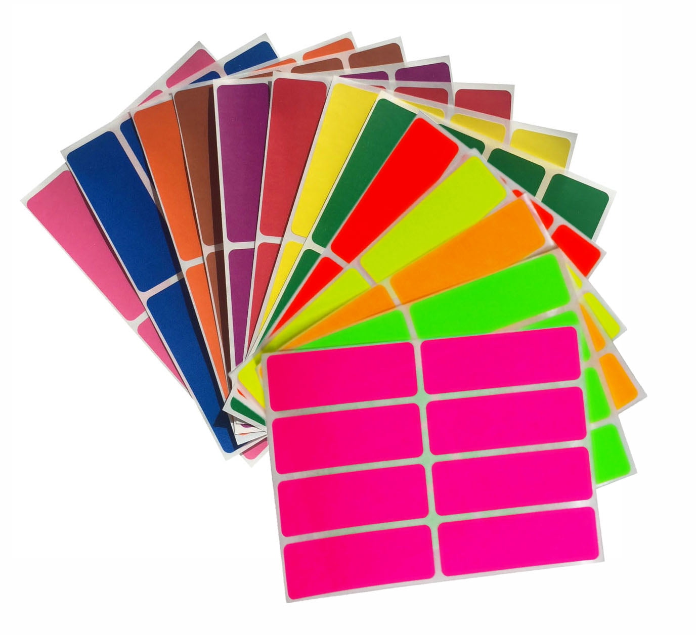 Colored Label Sticker Rectangle In 13 Colors 1 X 3 Inch Writable Labels