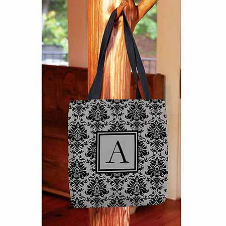 - Damask Monogram Tote Bag
