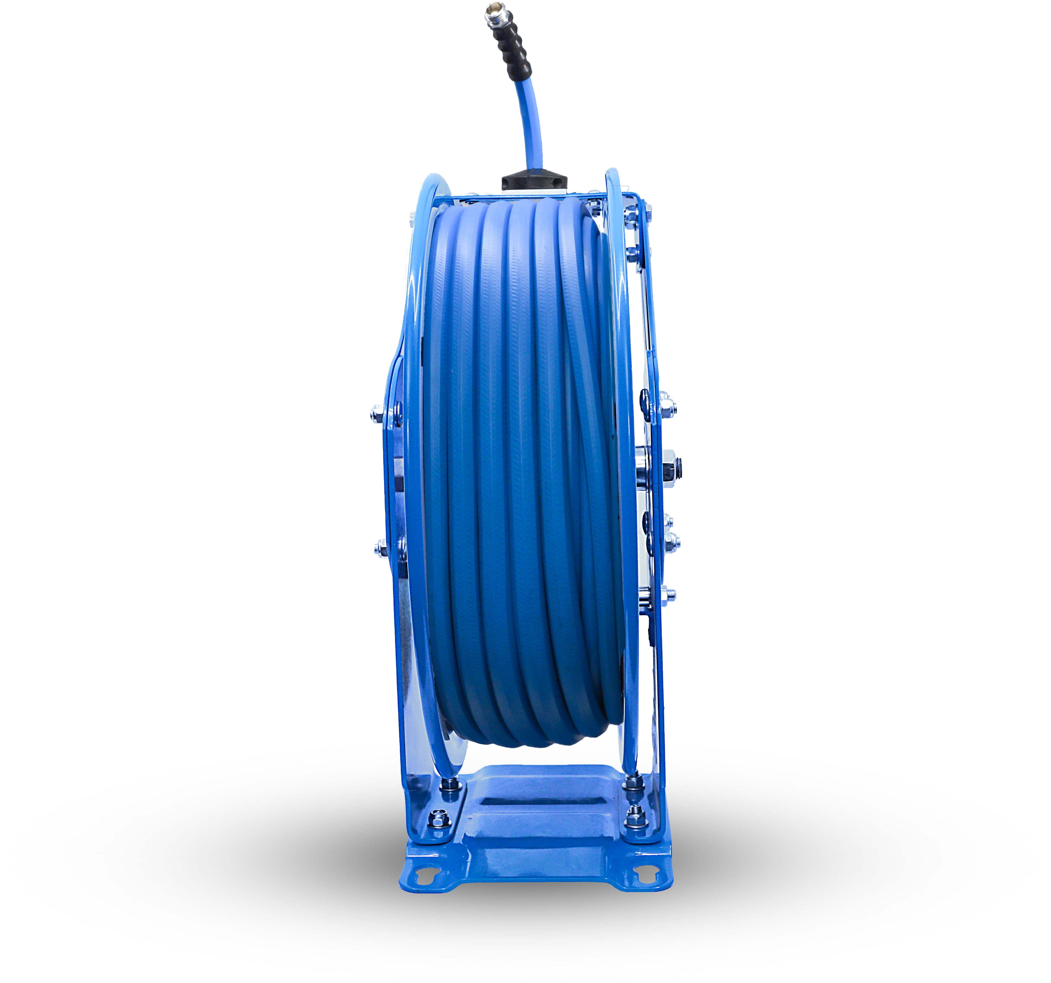 AG-Lite 1" x 40' Rubber Water Hose Reel – Dual Arm Heavy-Duty Steel Reel Assembly, High-Flow Commercial Hose System, Hot & Cold Water Ready