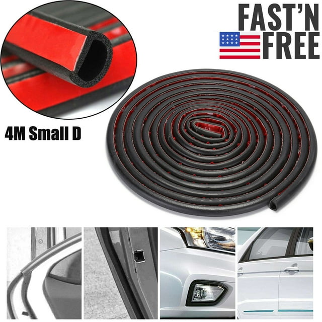 4M 13FT Big Dshape Universal Rubber Weather Seal Hollow Strip