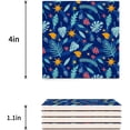 thumbnail image 3 of POGLIP Tropical Plant Leaves Set of 6 Coaster for Drinks, Absorbent Ceramic Stone Coasters Cup Mat with Cork Base for Home Kitchen Room Coffee Table Bar Decor, 3 of 4