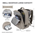 thumbnail image 2 of Mochila de viaje WONHOX Carry on para mujer y hombre, gris y marrón, 2 of 8