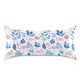 thumbnail image 3 of Blue Leaf Flamingo Pillowcase Standard Size 20''x26'' Satin Double-Sided Print Soft Wrinkle Resistant, 3 of 9