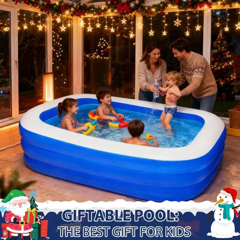 Inflatable Pools Rectangle Swimming Pool, 3 Layers
