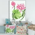 thumbnail image 2 of Designart 'The Dragonfly and Lotus II' Traditional Framed Canvas Wall Art Print, 2 of 5