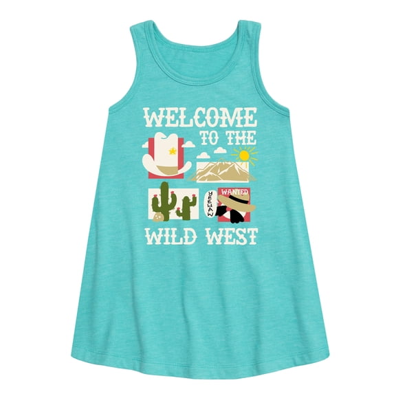 Instant Message - Welcome To The Wild West Graphic Sleeveless Aline Dress