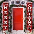 thumbnail image 5 of Merry Christmas Banner Christmas Decorations Xmas Porch Door Sign Decor Welcome Banner For Indoor Outdoor Wall Christmas Decorations Indoor Outdoor (72x12inch/180x30cm), 5 of 9