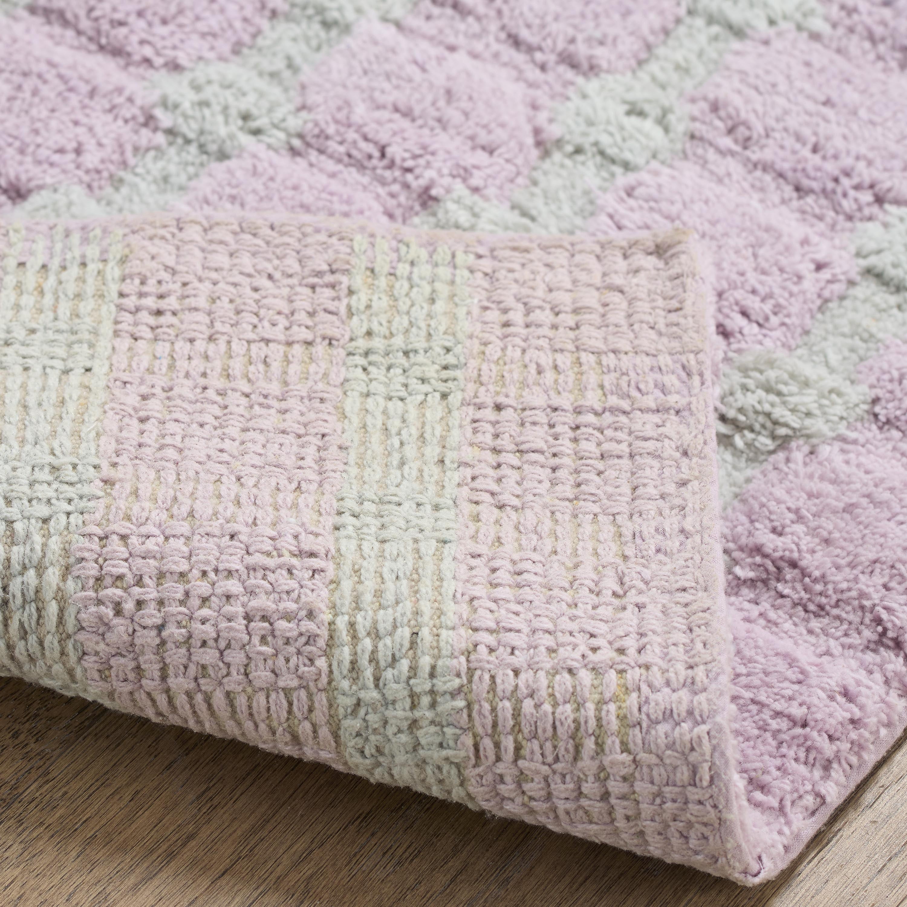 Martex Expression Sculpted Bath Rug, Lilac/Grey