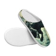 thumbnail image 3 of Lsque Bull Charging Through Waves Pattern Womens Comfort Cotton on Scuff With Memory Foam and Anti-skid Sole Slipper-42/43, 3 of 7